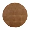 Sunpan Nilda Ottoman Camel Leather - Top Angle - Sunpan Nilda Ottoman Camel Leather - Top Angle