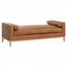 Essentials For Living Keaton Daybed in Whiskey Brown Top Grain Leather - Angled