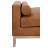 Essentials For Living Keaton Daybed in Whiskey Brown Top Grain Leather, Natural Gray Oak - Side