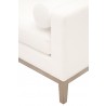 Essentials For Living Keaton Upholstered Bench - LiveSmart Peyton-Pearl, Natural Gray Oak - Leg Close-up