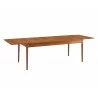 Greenington Erikka 110" Double-Leaves Extension Dining Table Amber - Front Side Angle - Greenington Erikka 110" Double-Leaves Extension Dining Table Amber - Front Side Angle