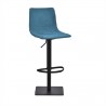 Bellini Modern Living Cleo Hydraulic Barstool in Blue - Front Side Angle