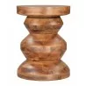 Kerala Side Table in Walnut- Front view 2 - Kerala Side Table in Walnut- Front view 2