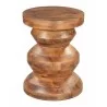 Kerala Side Table in Walnut- Front view 3 - Kerala Side Table in Walnut- Front view 3