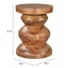 Kerala Side Table in Walnut- table dimension - Kerala Side Table in Walnut- table dimension