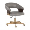 Sunpan Leonce Office Chair - Bravo Metal - Front Side Angle