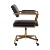 Sunpan Ventouz Office Chair - Vintage Black - Side Angle