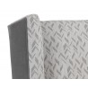 Sunpan Kenzo Lounge Chair Chevron Grey-Antonio Charcoal - Closeup Top Angle