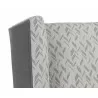 Sunpan Kenzo Lounge Chair Chevron Grey-Antonio Charcoal - Closeup Top Angle - Sunpan Kenzo Lounge Chair Chevron Grey-Antonio Charcoal - Closeup Top Angle