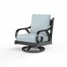 Monterey Swivel Rocker in Canvas Skyline w/ Self Welt - Front Side Angle - Monterey Swivel Rocker in Canvas Skyline w/ Self Welt - Front Side Angle