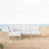 Azzurro Living Kiawah 4-Piece Sectional with Left Arm Chair + Armless Chair + Corner Chair + Ottoman