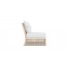 Azzurro Living Kiawah Armless Chair Wtih Natural Aluminum Frame And Almond All-Weather Wicker - Side