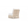 Azzurro Living Kiawah Armless Chair Wtih Natural Aluminum Frame And Almond All-Weather Wicker - Back Angle