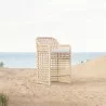Azzurro Kiawah Bar Stool With Natural Aluminum Frame And Almond All-Weather Wicker - Lifestyle - Azzurro Kiawah Bar Stool With Natural Aluminum Frame And Almond All-Weather Wicker - Lifestyle