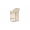 Azzurro Kiawah Bar Stool With Natural Aluminum Frame And Almond All-Weather Wicker - Back Angled - Azzurro Kiawah Bar Stool With Natural Aluminum Frame And Almond All-Weather Wicker - Back Angled