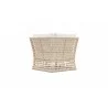 Azzurro Living Kiawah Corner Chair With Natural Aluminum Frame And Almond All-Weather Wicker - Back View - Azzurro Living Kiawah Corner Chair With Natural Aluminum Frame And Almond All-Weather Wicker - Back View