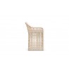 Azzurro Kiawah Counter Stool With Natural Aluminum Frame And Almond All-Weather Wicker - Side