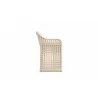Azzurro Kiawah Counter Stool With Natural Aluminum Frame And Almond All-Weather Wicker - Side - Azzurro Kiawah Counter Stool With Natural Aluminum Frame And Almond All-Weather Wicker - Side