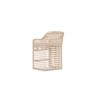 Azzurro Kiawah Counter Stool With Natural Aluminum Frame And Almond All-Weather Wicker - Back Angled