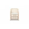 Azzurro Kiawah Dining Chair With Matte White Aluminum Frame and Almond All-Weather Wicker - Front - Azzurro Kiawah Dining Chair With Matte White Aluminum Frame and Almond All-Weather Wicker - Front