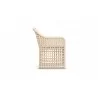 Azzurro Kiawah Dining Chair With Matte White Aluminum Frame and Almond All-Weather Wicker - Side - Azzurro Kiawah Dining Chair With Matte White Aluminum Frame and Almond All-Weather Wicker - Side