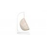 Azzurro Kiawah Hanging Chair With Matte White Aluminum Frame And Almond All-Weather Wicker - Side