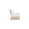 Azzurro Living Kiawah Left Arm Chair With Natural Aluminum Frame And Cloud Cushion - Side