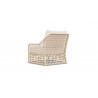 Azzurro Living Kiawah Left Arm Chair With Natural Aluminum Frame And Cloud Cushion - Back Angled