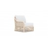 Azzurro Living Kiawah Right Arm Chair With Natural Aluminum Frame And Cloud Cushion - Angled