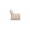 Azzurro Living Kiawah Right Arm Chair With Natural Aluminum Frame And Cloud Cushion - Side