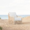 Azzurro Kiawah High Back Club Chair With Natural Aluminum And Almond All-Weather Wicker - Lifestyle