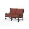 La Jolla Loveseat in Canvas Henna w/ Self Welt - Front Side Angle - La Jolla Loveseat in Canvas Henna w/ Self Welt - Front Side Angle