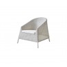 Cane-Line Kingston Lounge Chair - Light Grey with Cushion