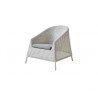 Cane-Line Kingston Lounge Chair - Light Grey with Grey Cushion