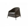 Cane-Line Kingston Lounge Chair - Mocca with Grey Cushion - Cane-Line Kingston Lounge Chair - Mocca with Grey Cushion