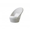 Cane-Line Kingston Sunchair White grey and white cushion