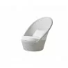 Cane-Line Kingston Sunchair White grey and white cushion - Cane-Line Kingston Sunchair White grey and white cushion