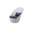 Cane-Line Kingston Sunchair White grey - blue cushion