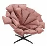 Kipas Accent Chair in Pink- front view 3 - Kipas Accent Chair in Pink- front view 3