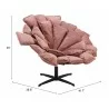 Kipas Accent Chair in Pink- seat dimension - Kipas Accent Chair in Pink- seat dimension