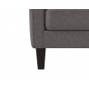 Sunpan Karmelo Armchair Vintage Charcoal Leather - Seat Base Angle