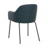Sunpan Hensley Dining Armchair in Dark Teal - Back Side Angle