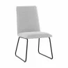 Sunpan Huxley Dining Chair in Belfast Heather Grey - Front Side Angle - Sunpan Huxley Dining Chair in Belfast Heather Grey - Front Side Angle
