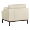 Sunpan Mackenzie Armchair - Astoria Cream Leather - Back Side Angle