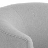 Sunpan Grimaldi Swivel Armchair in Liv Dove - Closeup Top Angle