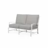 Bristol Loveseat in Canvas Granite w/ Self Welt - Front Side Angle - Bristol Loveseat in Canvas Granite w/ Self Welt - Front Side Angle