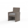 Coronado Dining Chair in Canvas Granite w/ Self Welt - Front Side Angle