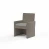 Coronado Dining Chair in Canvas Granite w/ Self Welt - Front Side Angle - Coronado Dining Chair in Canvas Granite w/ Self Welt - Front Side Angle
