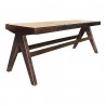 Moe's Home Collection Takashi Bench Dark Brown - Front Side Angle