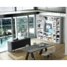 TemaHome Kobe 2 Doors & 3 Drawers Sideboard in Concrete Look & Pure Black - Lifestyle 3
